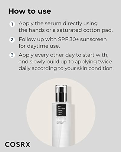 COSRX Niacinamide 2% + BHA 4% Blackhead Exfoliant Toner 3.38 fl.oz / 100ml, Korean Toner, Blackhead Remover, Pore Minimizer for Enlarged Pores, for All Skin Types, Korean Skin Care