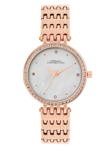 Image of French Connection Ethereal Silver Round Dial Womens Analogue Watch FCN075SRGM