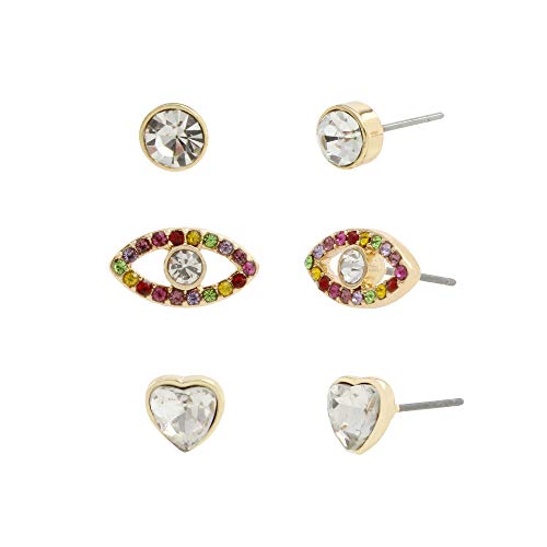 Evil Eye Trio Stud Earrings Set #TOP14