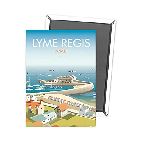 Lyme Regis Fridge Magnet 2 x 3 Inch. By Illustrator, Dave Thompson Cover