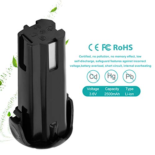 Lotive 3.6V Lithium-ion Replacement Battery Compatible with Hitachi 3.6V Battery 326263 326299 EBM315 and Hitachi 3.6V DB3DL DB3DL2 FDB3DL NT50GS NT65GA NT65GB NT65GS Cordless Power Tools