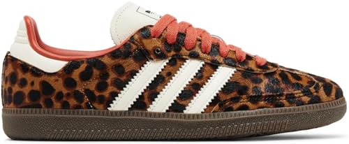 adidas Originals Samba OG Womens Sneaker (Red Leopard White Size 6.5)