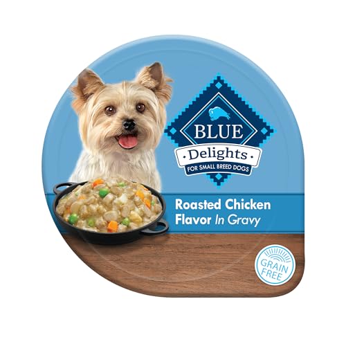 Blue Buffalo Divine Delights Natural Adult Small Breed Wet Dog Food, Rotisserie Chicken Flavor in Hearty Gravy 99g (Pack of 12)