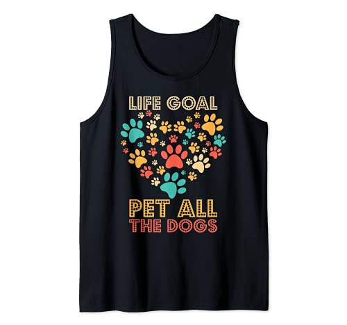 Life Goal Pet All The Dogs - Amante de los perros Camiseta sin Mangas