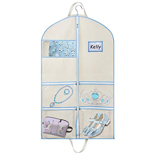 Zilink Dance Costume Garment Bag with Zipper Pockets and Handles for Children Dance Competition Carrying and Closet Storage