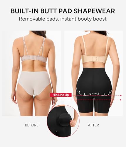 Nebility Butt Lifting Shapewear with Butt Pads - High Waist Padded Underwear for Women, Hip Enhancer Booty Lifter Shorts2