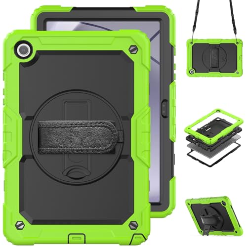 Coque rigide pour tablette 11 pouces avec protection antichoc robuste et bandoulière amovible