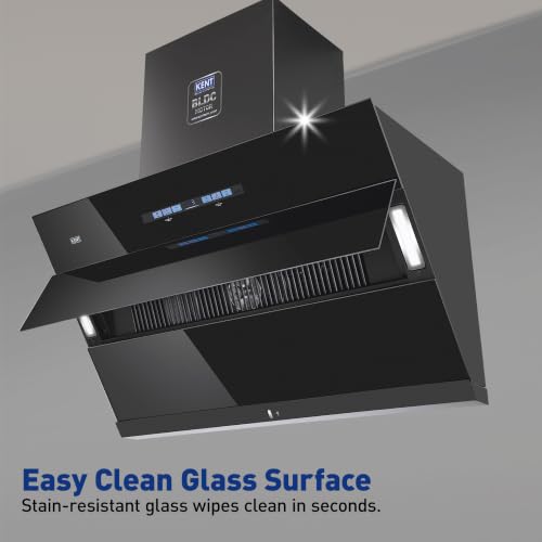 Image of KENT Stax S2 90 cm Inclined Openable Flap Design Kitchen Chimney | BLDC Motor | Powerful Suction 1900m /hr | Gesture & Touch Control | Auto Clean | LED Light | 5 Yrs Motor+2 Yrs Comprehensive Warranty