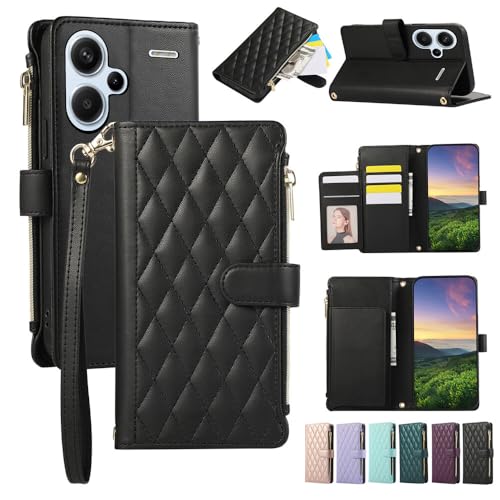Étui Xiaomi 12T Pro anti-choc étui à rabat cuir noir pour éviter les rayures