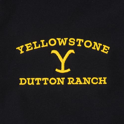 PARAMOUNT NETWORK Yellowstone Dutton Ranch Logo Core Soft Shell Vest oficialmente licenciado, Preto,