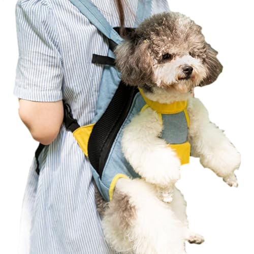 猫のバックパックキャリア、ペットバックパックキャリア - 猫用の調整可能な旅行バッグを脚を出す,小型犬用のポータブルな子犬のアクセサリー、ハイキングとライディングのための小さなペット用品