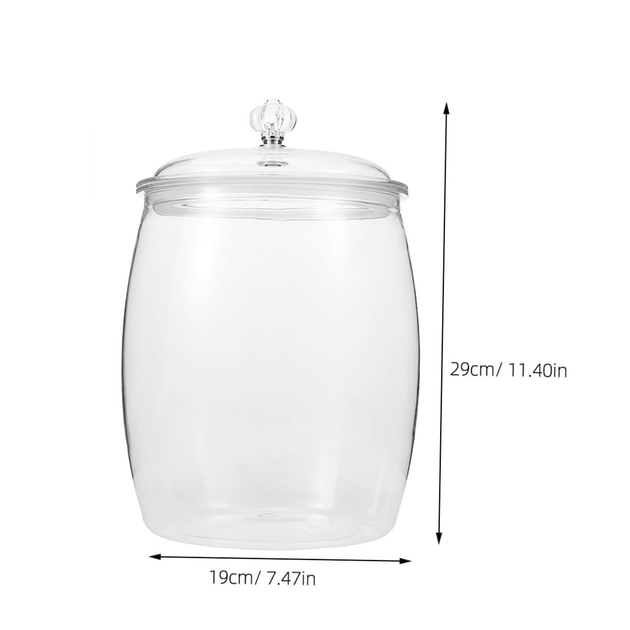 Homoyoyo Tarro Plástico Transparente con Tapa Hermética Recipiente Reutilizable para Almacenamiento de Té Cereales y Diseño Compacto para Escritorio y Hogar
