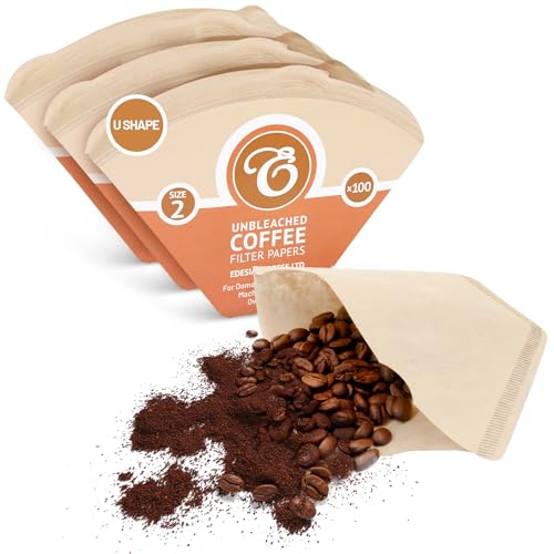 EDESIA ESPRESS 300 Kegelförmige Kaffeefilter aus Papier Kaffeefilter Nr.2 für Manuelle Kaffeemaschine Pour-Over und Sanftes Brühen Größe 2 Braun