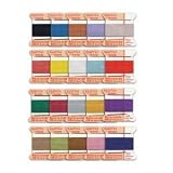 Griffin Silk Bead Cord Perlseide – Size 4 (0.60mm) 21 Color Sampler – 2 Meters per Card – Stainless