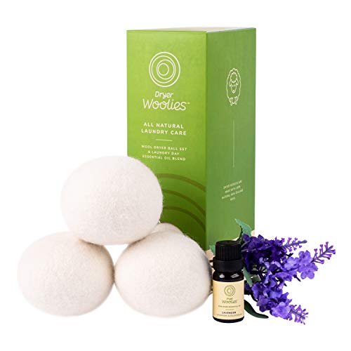 Dryer Woolies Wool Dryer Balls (3 Pack) Reusable Organic Fabric