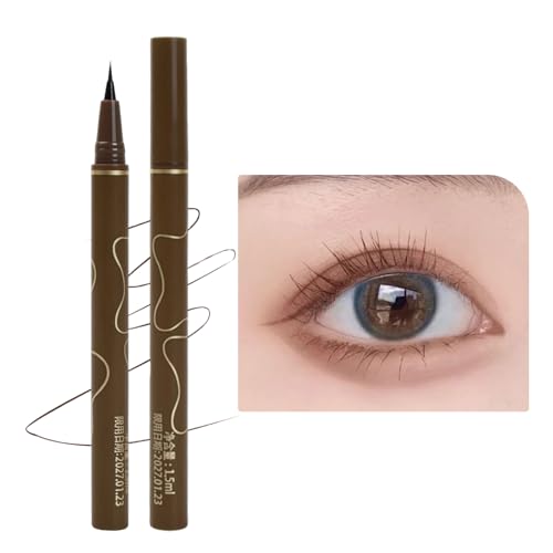 Eyeliner Liquido, Waterproof Eye Liner a Lunga Durata, Marrone Eyeliner Penna Resistente alle Sbavature, Facile da Applicare, Punta Flessibile per Dona un Finish Preciso e Intenso agli Occhi