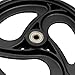 Wealrit 2 Pcs Solid 8 Inch Replacement Wheels for Wheelchairs, Walker, Drive Rollator Parts (Black)