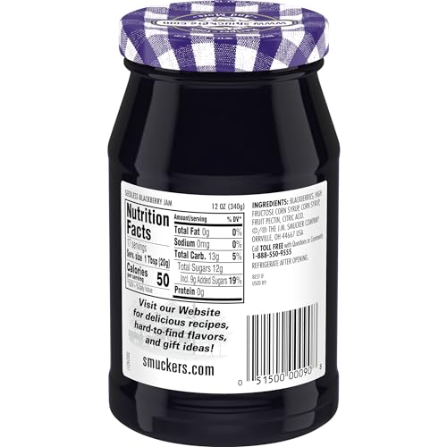 image for Smucker's Seedless Blackberry Jam, 12 Ounces (Pack of 6), 12 Ounce (Pa
