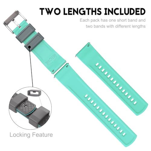Image of Ritche Christmas Gift Silicone Watch Bands 18mm 20mm 22mm 24mm Quick Release Rubber Watch Bands for Men, White Elephant Gifts, Stocking Stuffers For Men