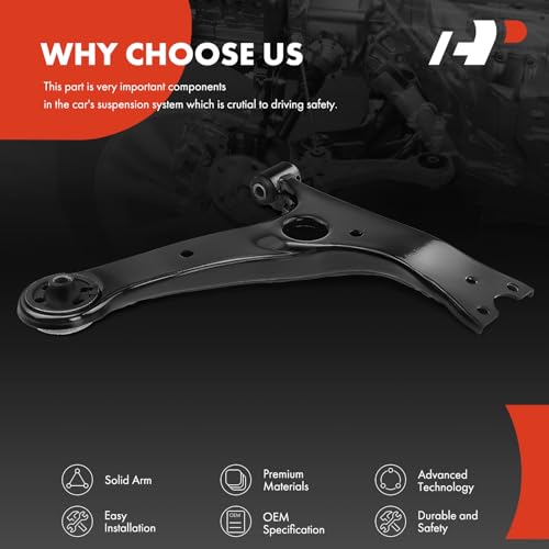 A-Premium Front Right Lower Control Arm, with Bushing, Compatible with Toyota Corolla 2003-2013, Matrix 2003-2008, Celica 2000-2005, Pontiac Vibe 2003-2008 by A-premium - Used condition - Image 5