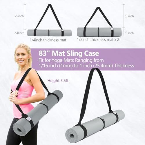 image for YOGAER Yoga Mat Carrier Strap, Adjustable Thick Straps Sling for Carry