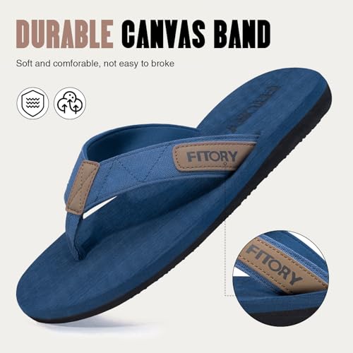 Image of FITORY Men's Flip-Flops, Thongs Sandals Comfort Slippers for Beach