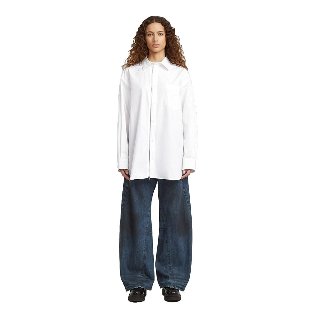 G-Star Oversized Zip Poplin Ls Shirt WMN T-Shirt Femme