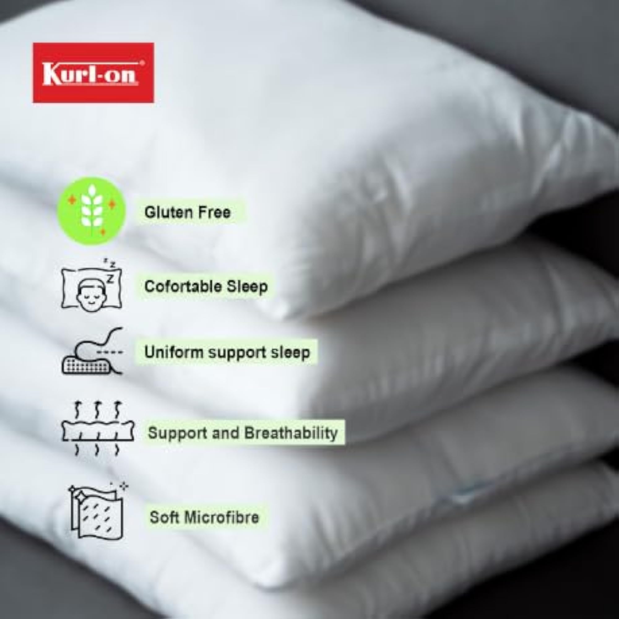 Snow-White Cotton Pillow, Single Size