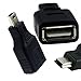 Cuziss 2 Pack USB 2.0 Type A to Mini USB 5-Pin Type B Female/Male Adapter - Black