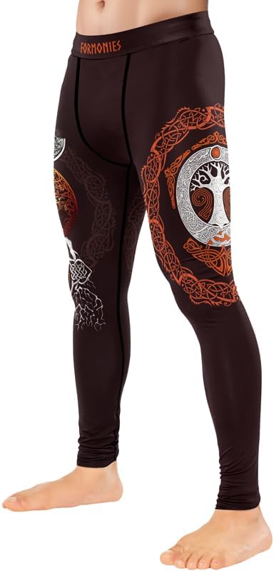Viking Men's Compression Spats BJJ Men Tights for Working Out Training MMA Jiu Jitsu Grappling