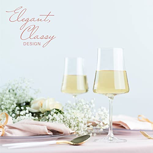 European Wine Glasses, High-End Stylish Wine Glass, [4 Pack] 12 Ounces Red Wine Glasses, Premium Crystal Clear Blown Glassware for Wines, Extremely Durable, Great Gift for Holiday, Christmas, Birthday - Thumbnail 7