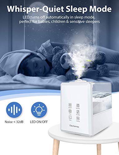 Elechomes Sh8820 Top Fill 5.5L Humidifier And Elechomes Uc5501 6L Warm And Cool Mist Humidifier Bundle #TOP3