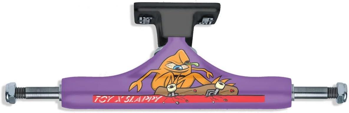 Slappy x Toy Machine Skateboard Trucks ST1 Hollow Purple/Black 8.5" Pair