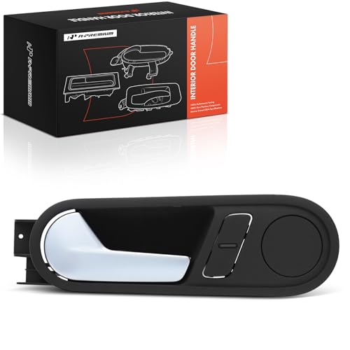 A-Premium Front Left Driver Side Interior Door Handle Compatible with Volkswagen Beetle 2012 2013 2014 2015, Black Housing with Silver Lever