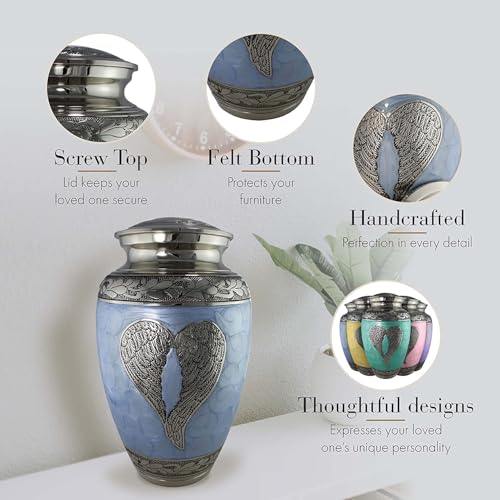 Image of Angel Blue Cremation Urns for Human Ashes Adult Male Urns for Ashes