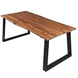 La mesa está hecha de madera de acacia maciza, que es muy duradera