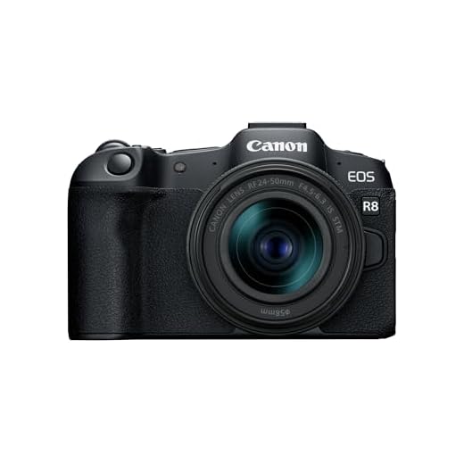 Canon EOS R8 + RF 24-50mm - Mirrorless Digital Camera - 24.2 MP Full-Frame CMOS Sensor - Dual Pixel CMOS AF II - UVC/UAC Compatible
