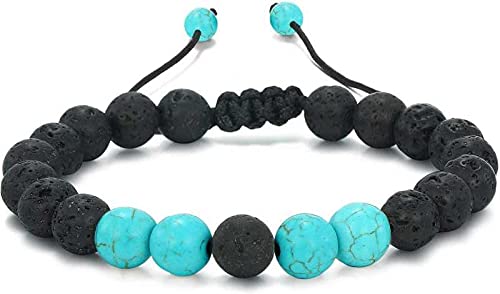 SAVMA8mm Lava Rock 7 Chakras Aromatherapy Essential Oil Diffuser Bracelet Braided Rope Natural Stone Yoga Beads Bracelets Bangle Men & Women
