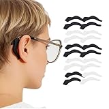 Silicone Ear Hooks for Glasses, 10 Pairs Anti-Slip Ear Grips for Eyewear, Comfortable Elastic Frame Support Sleeves for Secure Fit During Activities