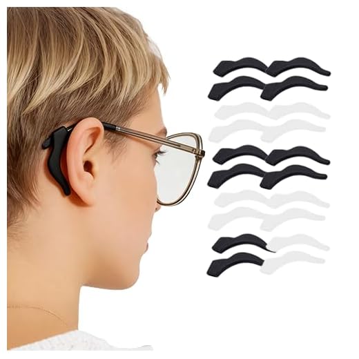 Silicone Ear Hooks for Glasses, 10 Pairs Anti-Slip Ear Grips for Eyewear, Comfortable Elastic Frame Support Sleeves for Secure Fit During Activities