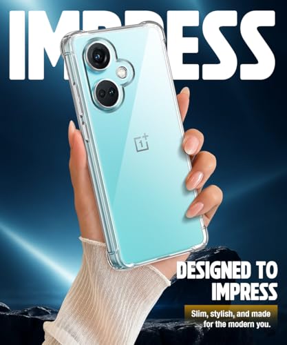 Image of WOW IMAGINE Clear Back Cover Case for 1+ OnePlus Nord CE 3 5G | Shockproof Soft TPU Case | Cushioned Edges for Ultimate Protection Back Cover Case - Transparent
