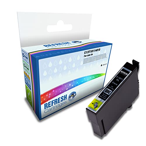 Image of Refresh Cartridges Remanufactured Ink Cartridge Replacement for Epson 18XL / T1811 / C13T18114010 (Black)