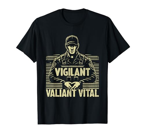 Seguridad vital vigilante y valiente Camiseta