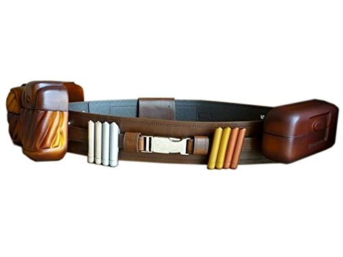 OEM Anakin Deluxe Full Belt Pouches Capsules Jedi Costume Prop Star Wars Accessories (L), Brown