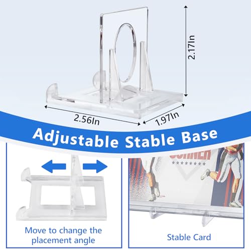 Image of DEDC Magnetic Card Holder Vertical Booklet Cardholder-175PT One Touch Magnetic Case Trading Card Storage Baseball Cards Protector Display Showcase(1CT-134mm 1 Stand)