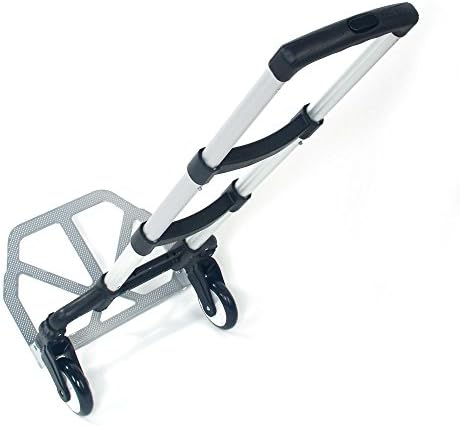 Lovinland Portable Hand Cart Folding Trolley Dolly Cart Aluminum Utility Cart Black