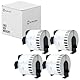 DK-2205 Papieretikett kompatibel für Brother DK2205 62 mm x 30,48 m, kontinuierliches Etikettenband zur Verwendung mit Brother QL-700 QL-720NW QL810W QL-820NWB Etikettendrucker, 4 Rollen (DK2205)