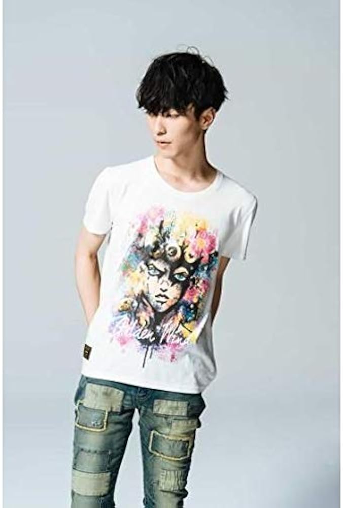 Amazon | [glamb] jojo ジョジョの奇妙な冒険 ジョルノ Tシャツ L  