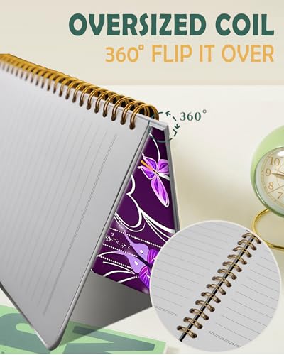 Carnet de notes ligné ZHIZHEND avec couverture rigide chic et reliure double spirale robuste