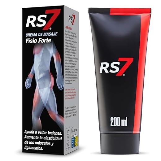RS7 Crema Antiinflamatoria Muscular | Gel Dolor Muscular y Articular | Recuperación y Preparación Deportiva | Efecto Frío-Calor | Árnica, Harpagofito y Mentol (200 ml, 1 u)